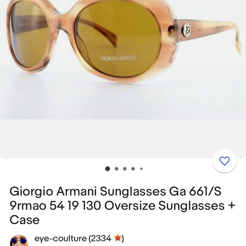 Giorgio Armani Sunglasses Ga 661/S 9rmao 54 19 130 Oversize Sunglasses